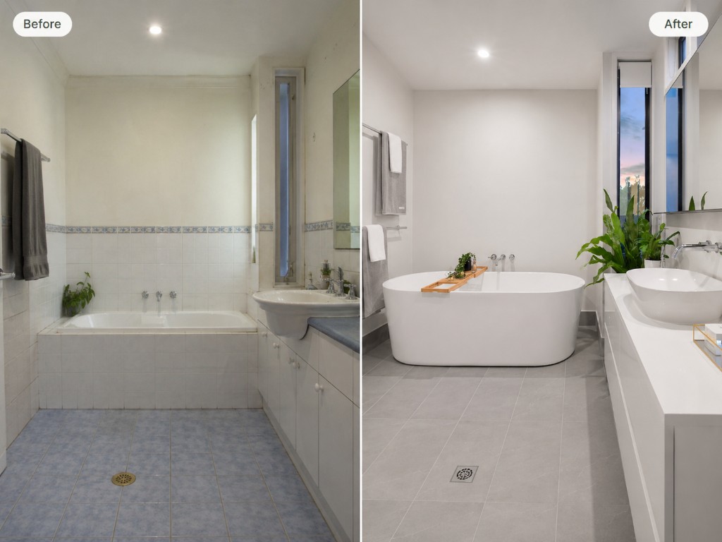 Complete bathroom transformation